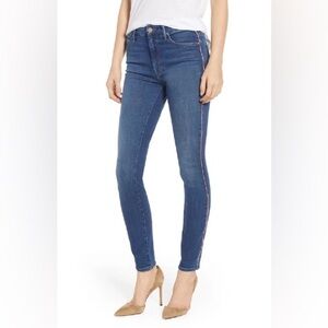 Mother LOOKER HIGH-RISE PIPED SKINNY JEANS IN WHAT I HAD BEFORE I HAD YOU 27